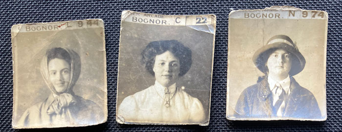 Three stickybacks from Bognor from the family papers of George Frederick Cooper Spells