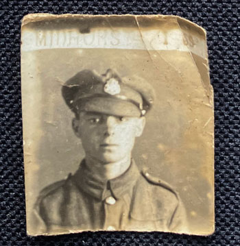 Stickyback of a young soldier from Midhurst studio